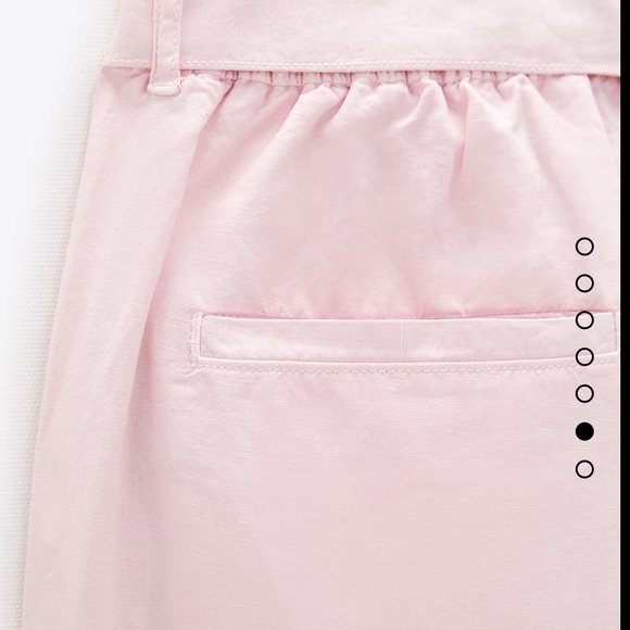 Zara pink high waisted jogging pants with belt - Picture 6 of 6